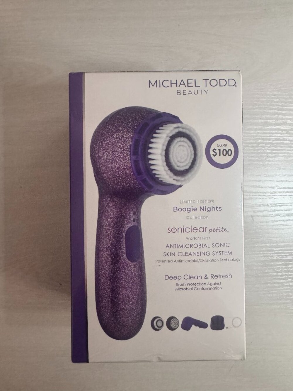 Michael Todd Beauty Soniclear Petite Boogie Nights Cleansing Brush NEW! Ltd Ed